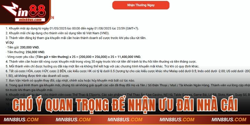 Chú ý quan trọng để nhận ưu đãi nhà cái hiệu quả